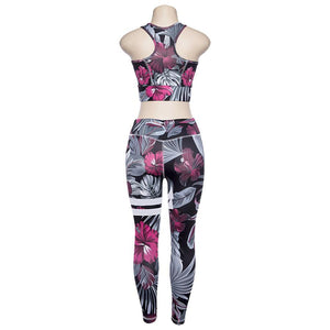 Floral Fitness 2 Piece Set (Purple) - Queenruler