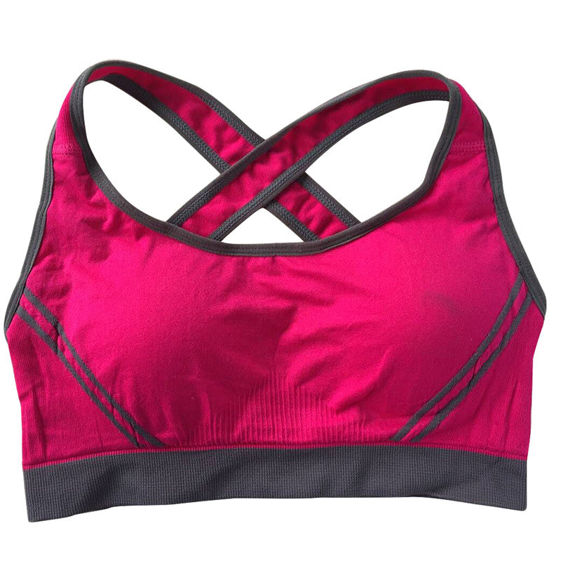 Sexy Padded Sports Bra (Hot Pink) - Queenruler
