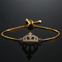 Luxury Zirconia Cubic Queen Crown Bracelet