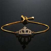 Luxury Zirconia Cubic Queen Crown Bracelet