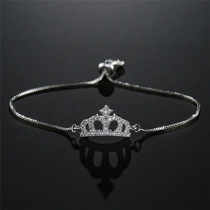 Luxury Zirconia Cubic Queen Crown Bracelet