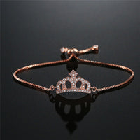 Luxury Zirconia Cubic Queen Crown Bracelet