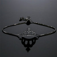 Luxury Zirconia Cubic Queen Crown Bracelet
