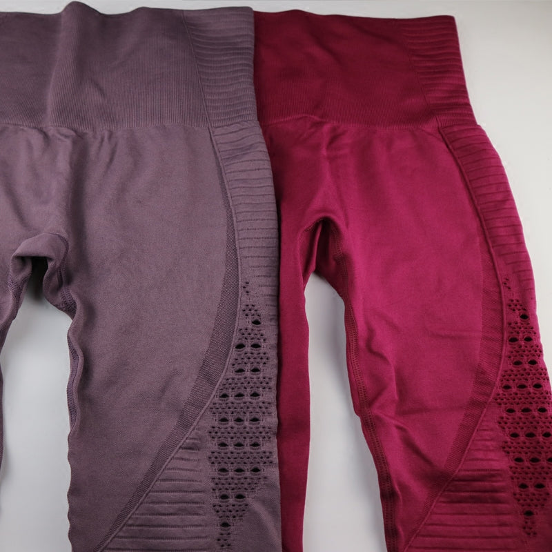 Seamless Tummy Control Leggings (Light Purple) - Queenruler