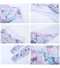 Ocean blue camouflage Yoga Set - Queenruler