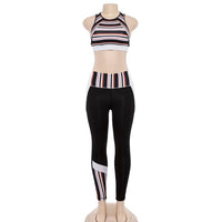 Two Piece Stripe Sports Wear - Queenruler