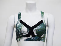 Leaves Print Sport Leggings (Green) - Queenruler