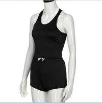 Racer Back Yoga Set (Black) - Queenruler