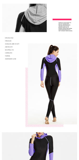 Queenruler Running Suit With Hoodie (Black) - Queenruler