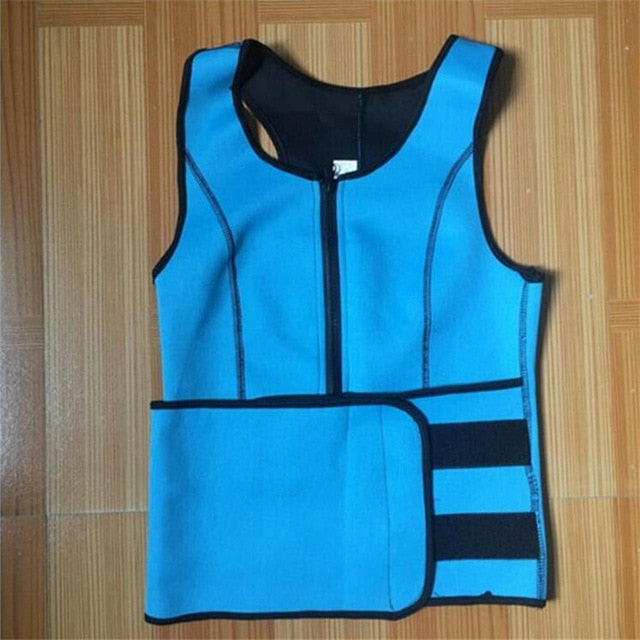 2018 Neoprene Sauna Suit Tank Top Vest Waist Trimmer with Adjustable Waist Trainer Belt Slim Waist Super Quality For Lost Weight - Queenruler