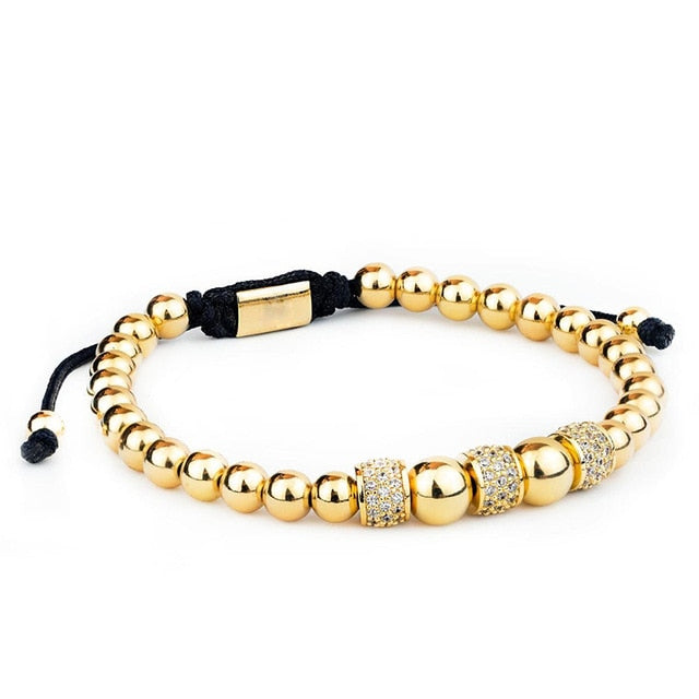 Handmade 3pcs set luxury Zircon titan Bracelet
